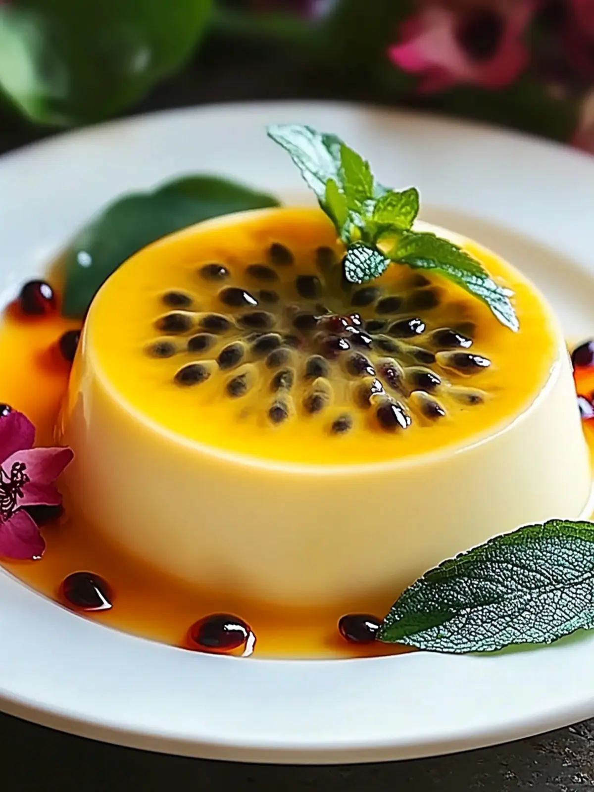 Passion Fruit Panna Cotta - A Tropical Twist for Summer Bliss 2 Passion Fruit Panna Cotta