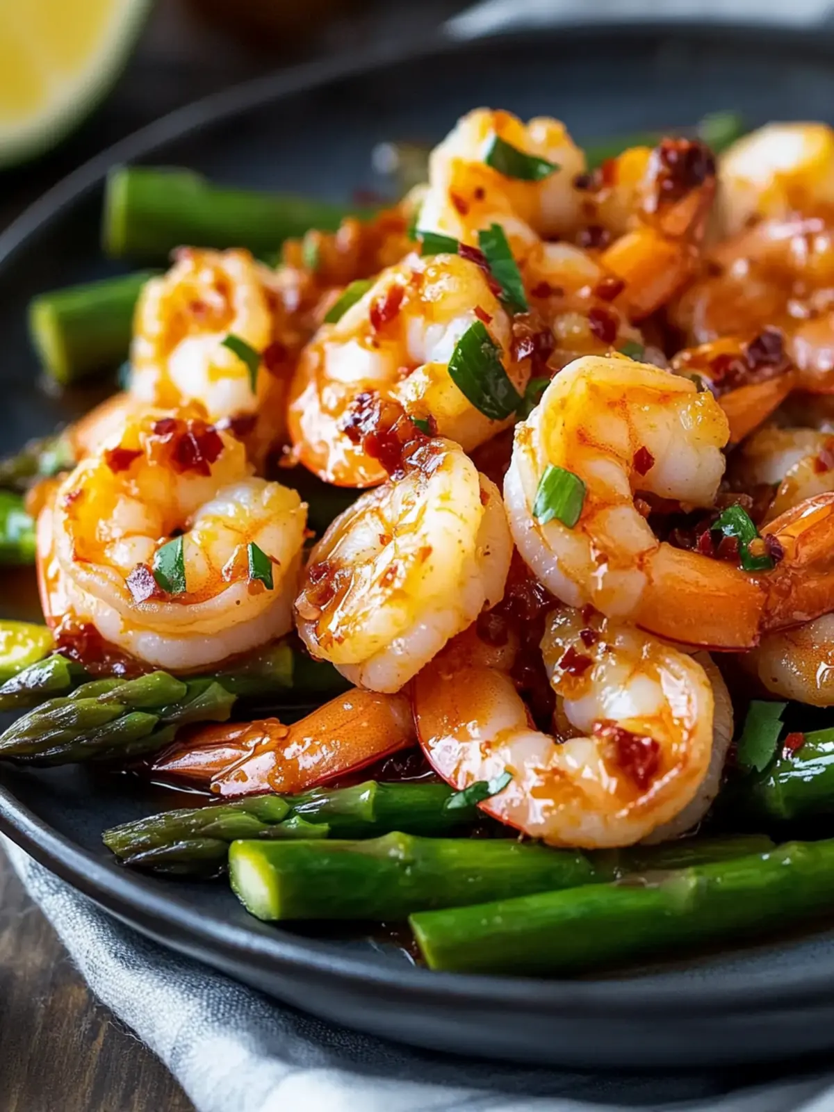 Savory Sweet Chili Shrimp with Asparagus in 20 Minutes! 5 Sweet Chili Shrimp with Asparagus