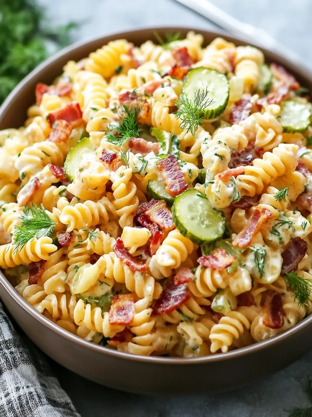 Dill Pickle Bacon Pasta Salad: A Fun Twist on Comfort Food 5 Dill Pickle Bacon Pasta Salad