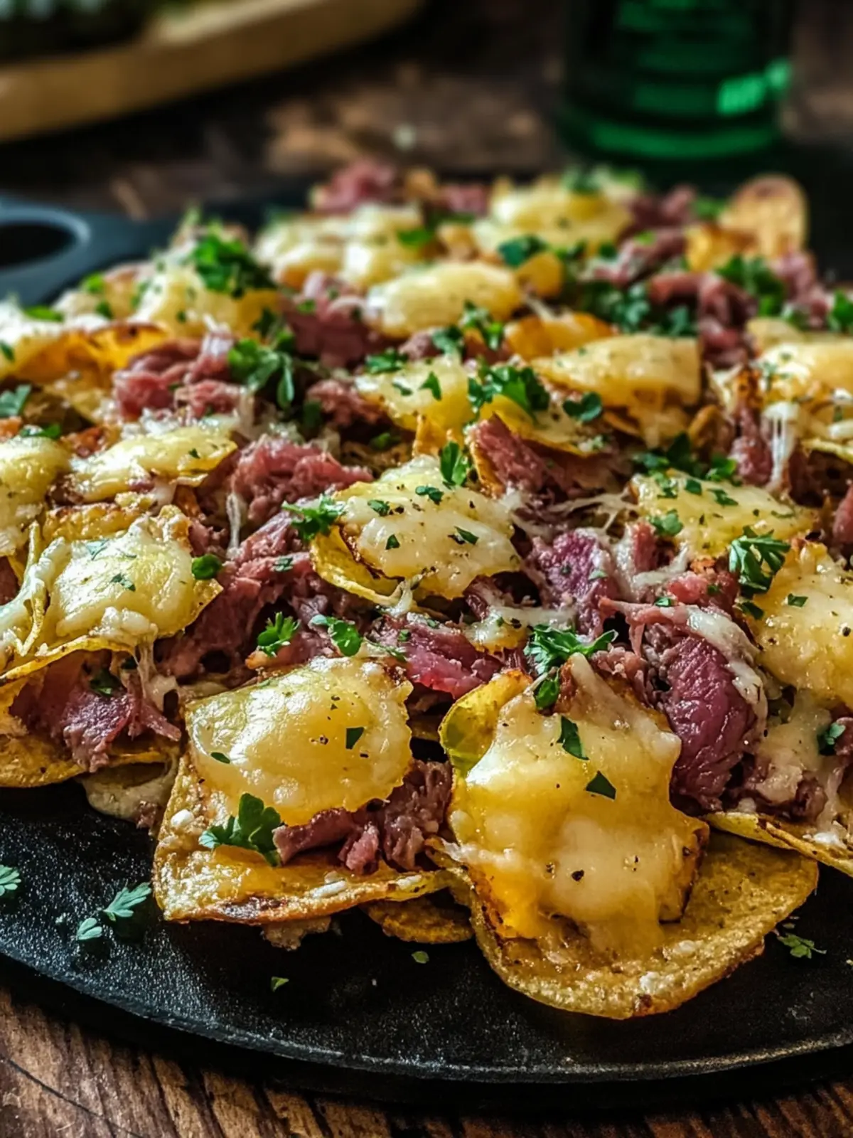Savor St. Patrick's Day Irish Nachos with Corned Beef & Cabbage 2 St. Patricks Day Irish Nachos Recipe With Corned Beef and Cabbage