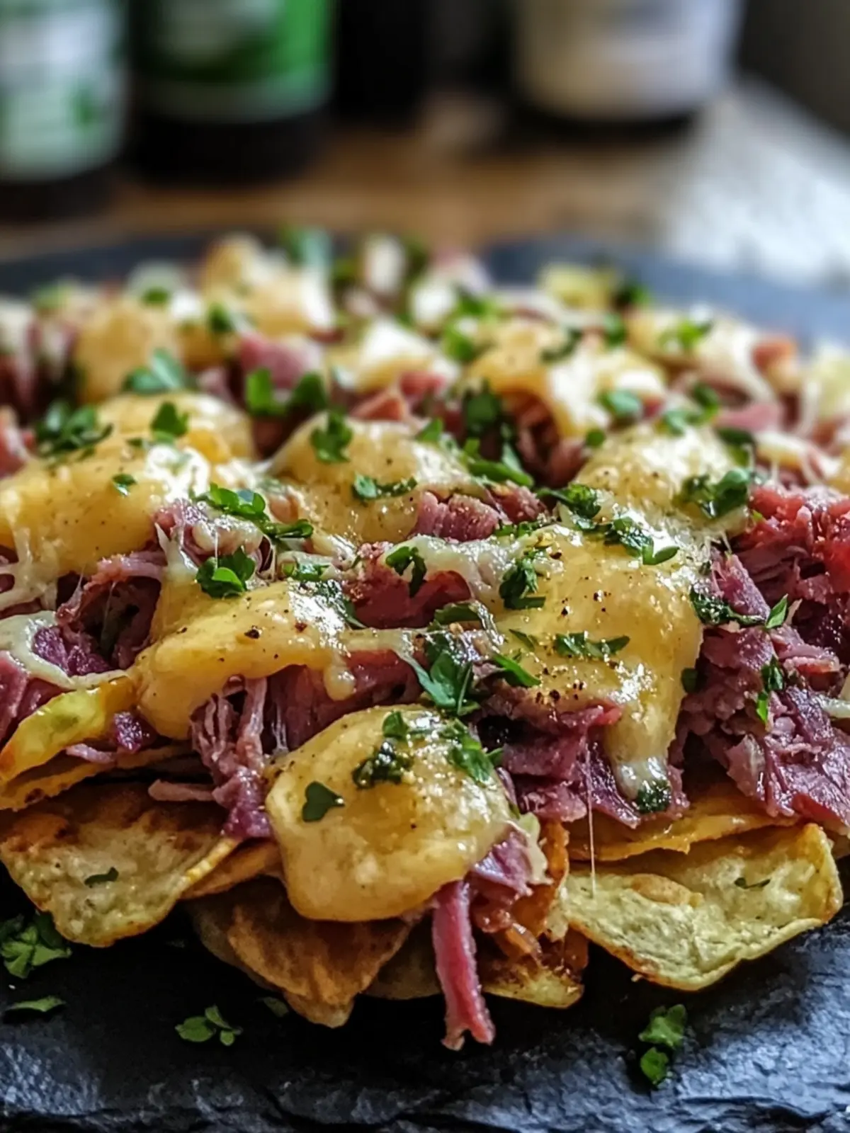 Savor St. Patrick's Day Irish Nachos with Corned Beef & Cabbage 4 St. Patricks Day Irish Nachos Recipe With Corned Beef and Cabbage
