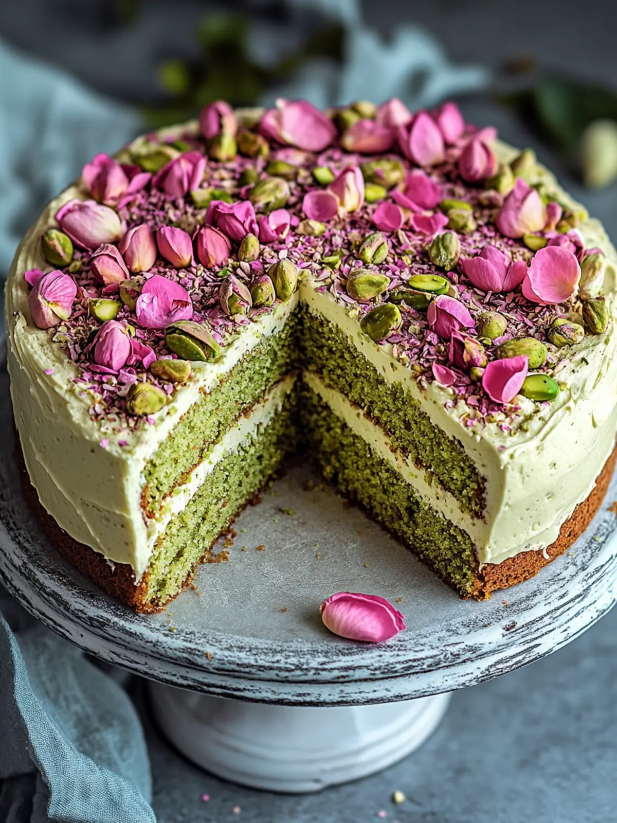 Aromatic Pistachio, Rose & Cardamom Cake for Sweet Moments 5 Pistachio, Rose & Cardamom Cake