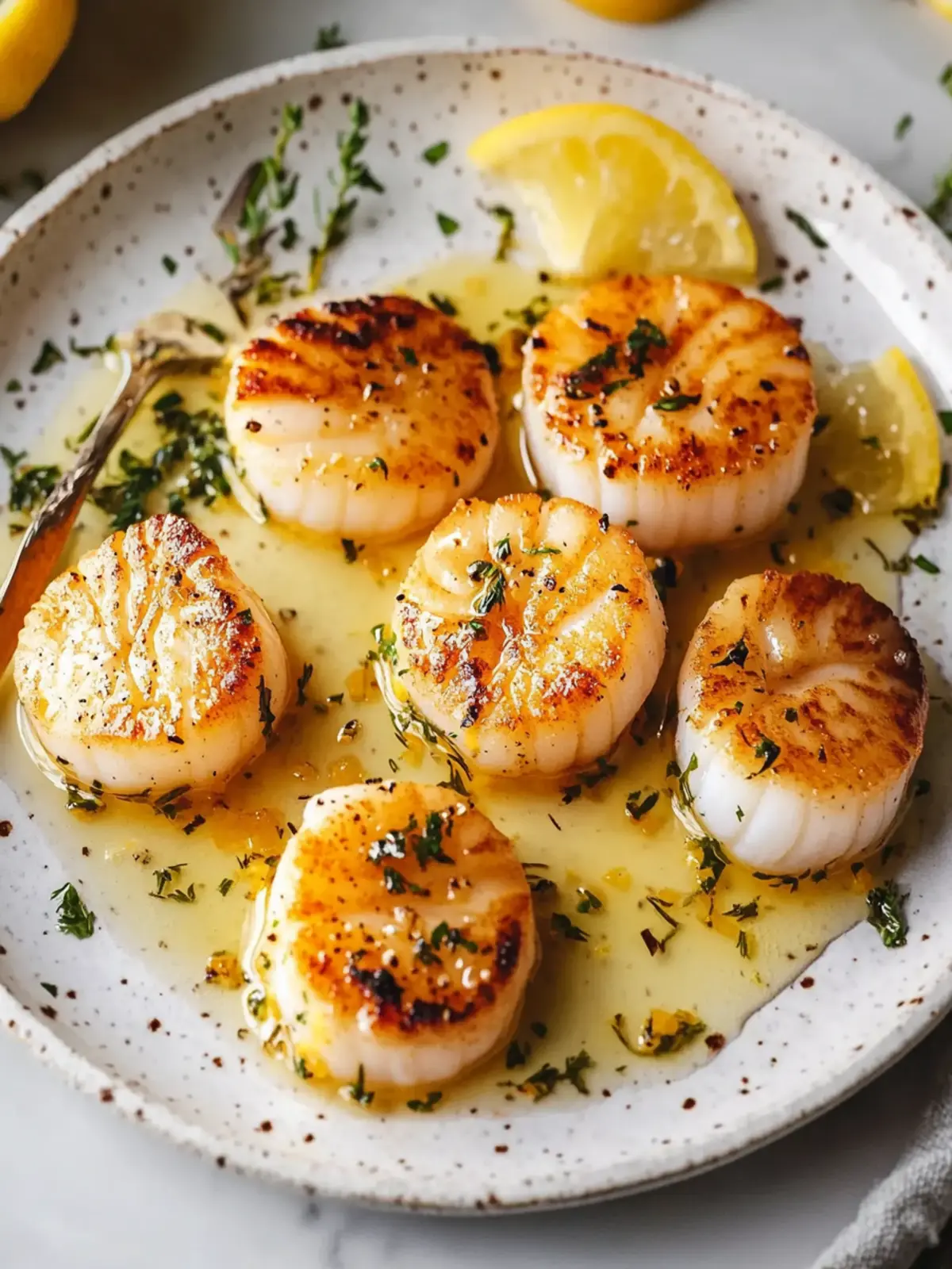 Lemon Butter Scallops: Quick Gourmet Delight in 10 Minutes 4 Lemon Butter Scallops