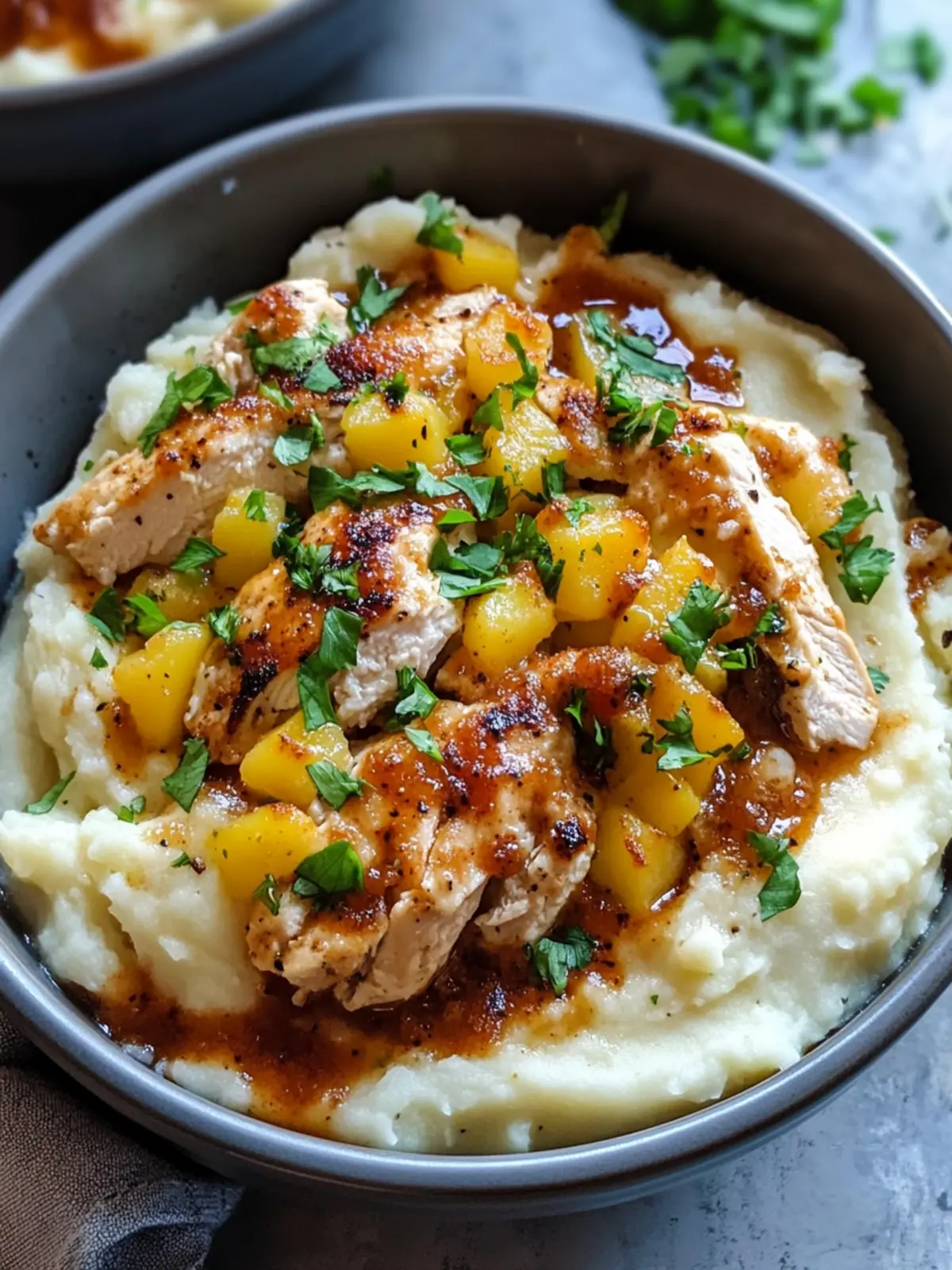 Chicken Mashed Potato Bowls