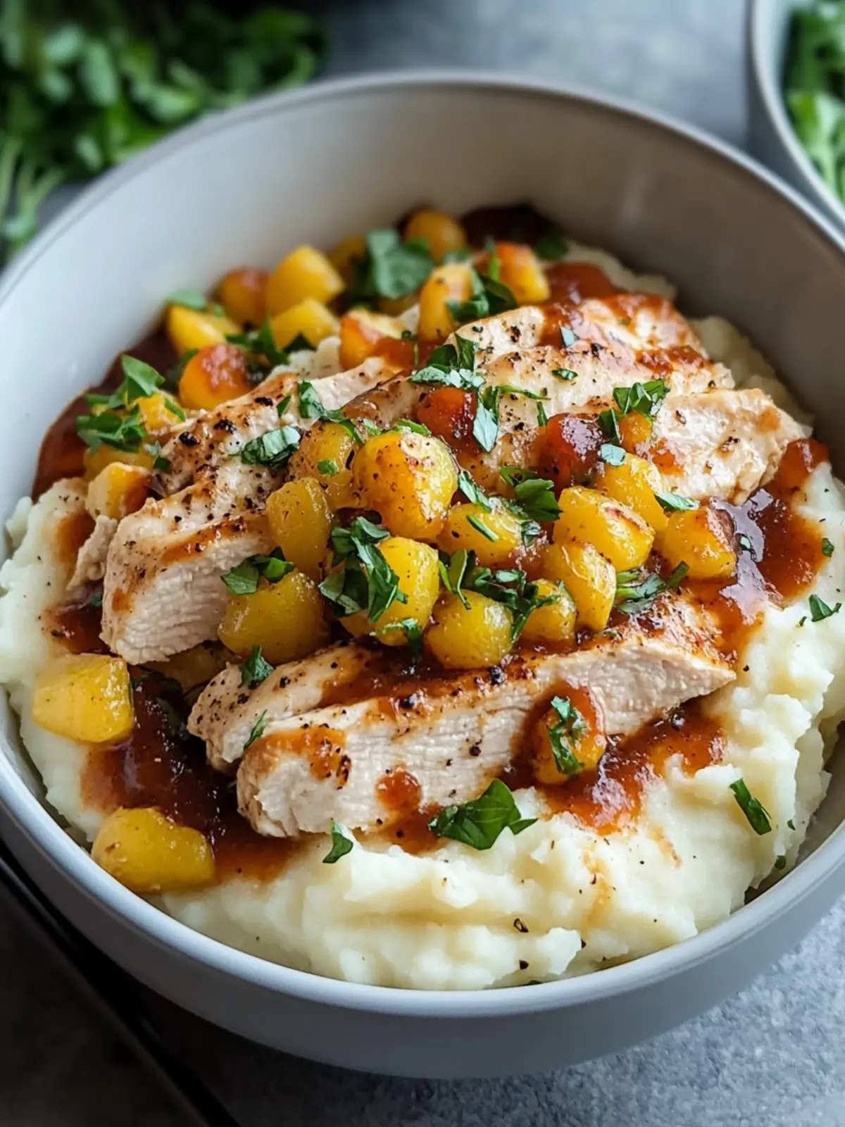 Chicken Mashed Potato Bowls