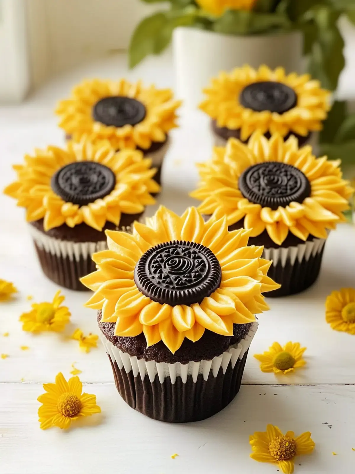 Oreo Sunflower Cupcakes: A Fun Twist on Classic Treats 4 Oreo Sunflower Cupcakes