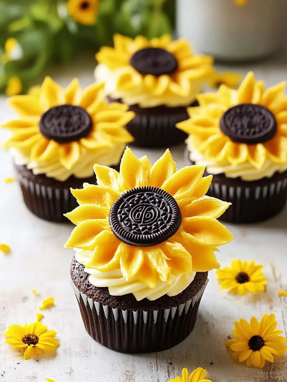 Oreo Sunflower Cupcakes: A Fun Twist on Classic Treats 5 Oreo Sunflower Cupcakes
