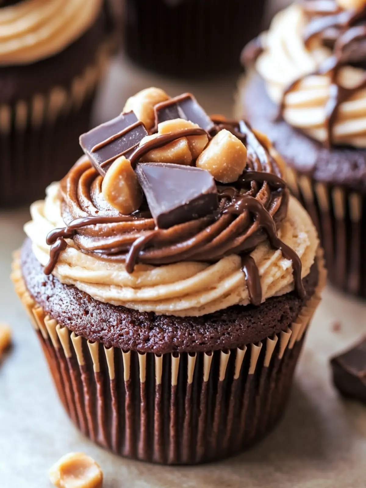 Decadent Chocolate Peanut Butter Cupcakes You Must Try! 4 Chocolate Peanut Butter Cupcakes