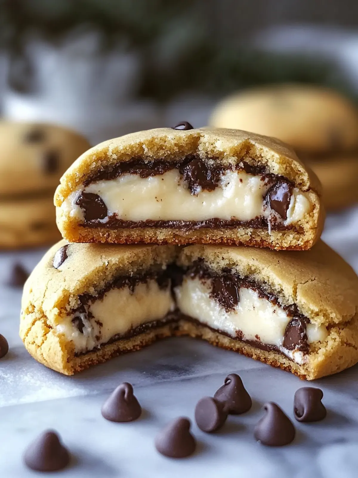 Cheesecake Stuffed Chocolate Chip Cookies for the Ultimate Treat 2 Cheesecake Stuffed Chocolate Chip Cookies