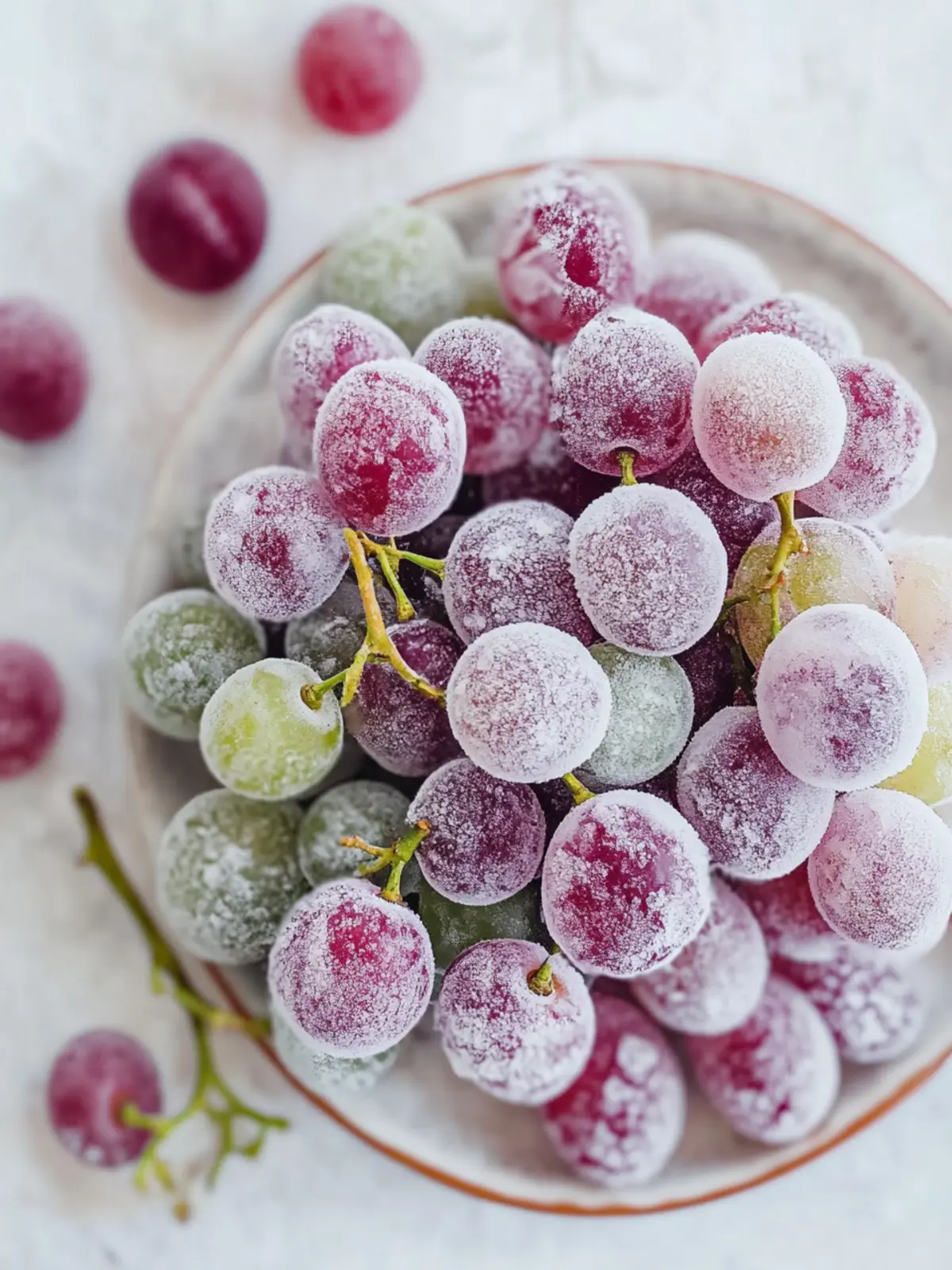 Sweet Frozen Grapes with Jello Powder for Guilt-Free Snacking 2 Sweet Frozen Grapes with Jello Powder