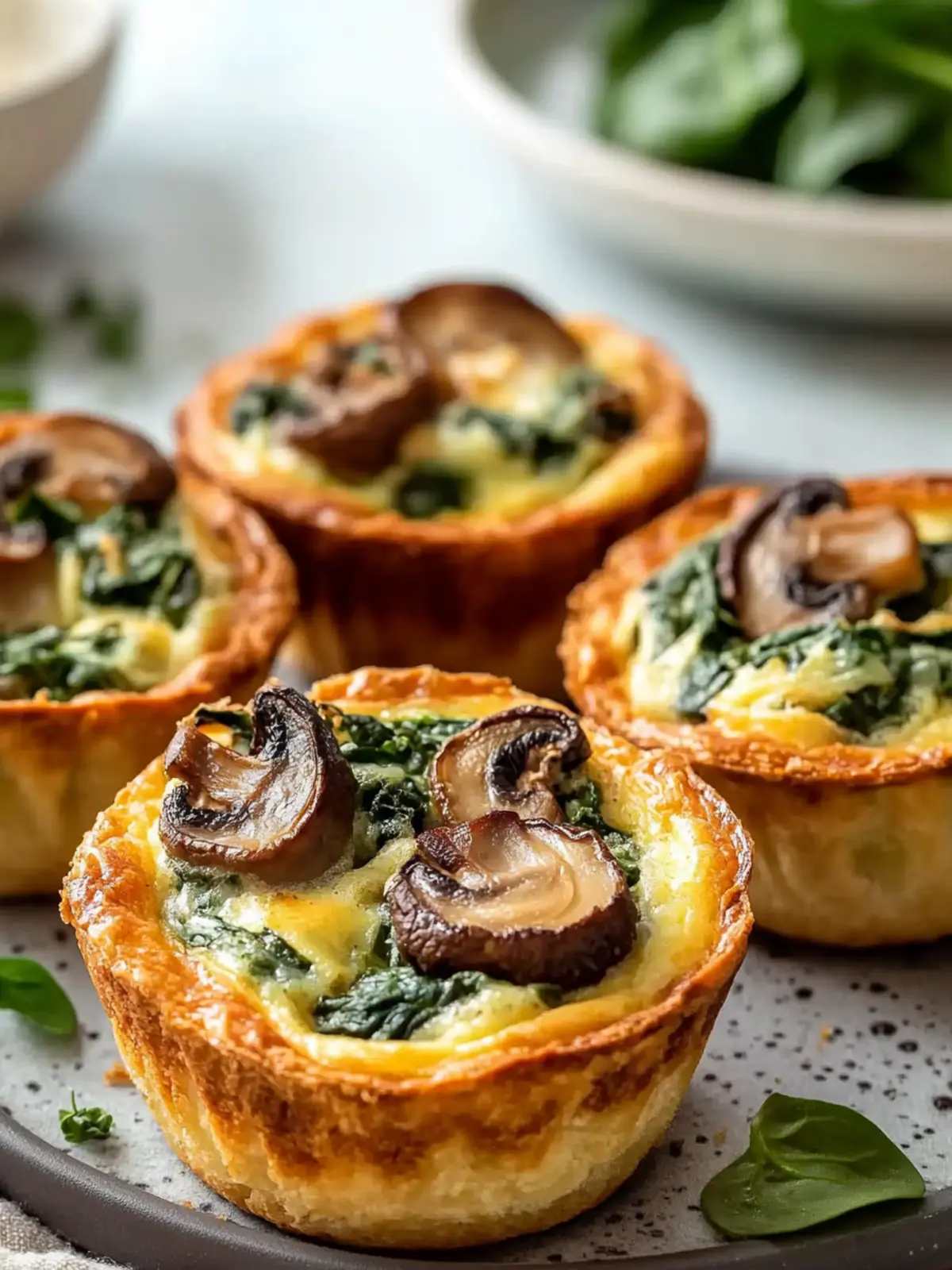 Savory Spinach and Mushroom Quiche Muffins for Busy Mornings 2 Spinach and Mushroom Quiche Muffins