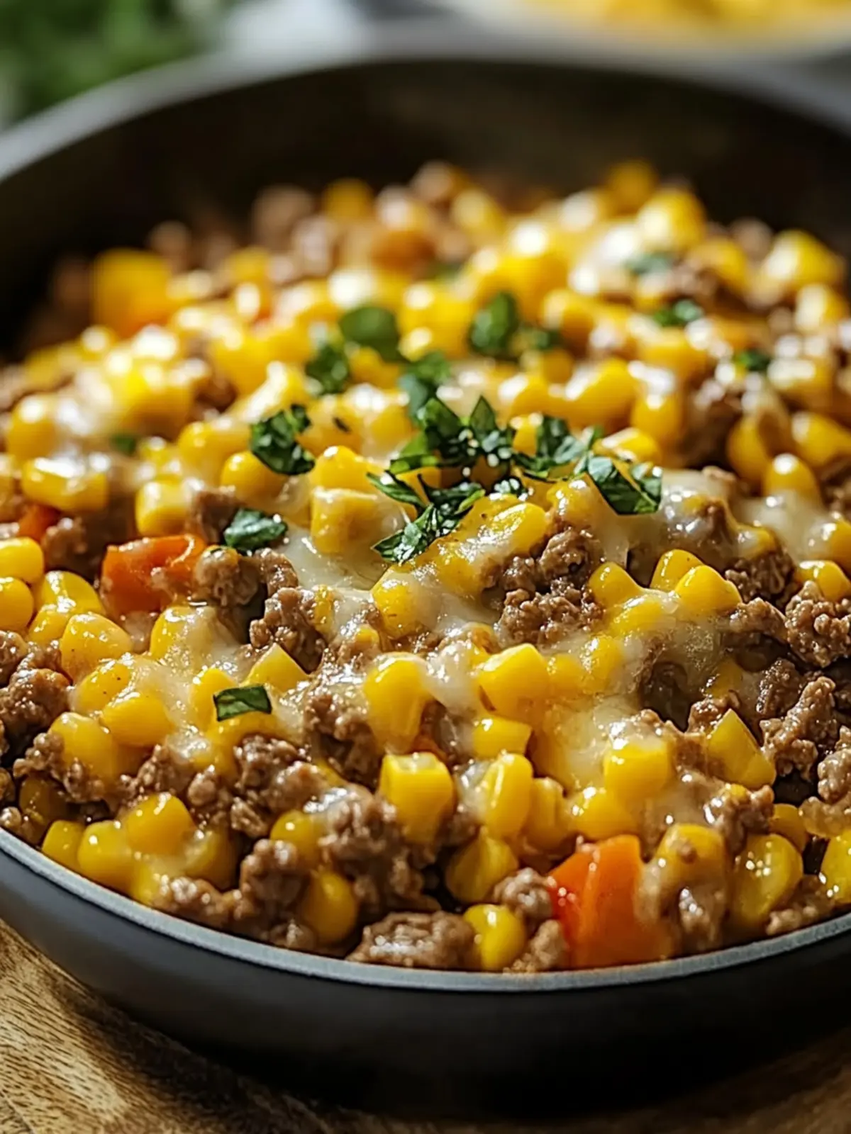 Golden Corn Ranch Beef Skillet with Melted Cheddar Bliss 5 Golden Corn Ranch Beef Skillet with Melted Cheddar