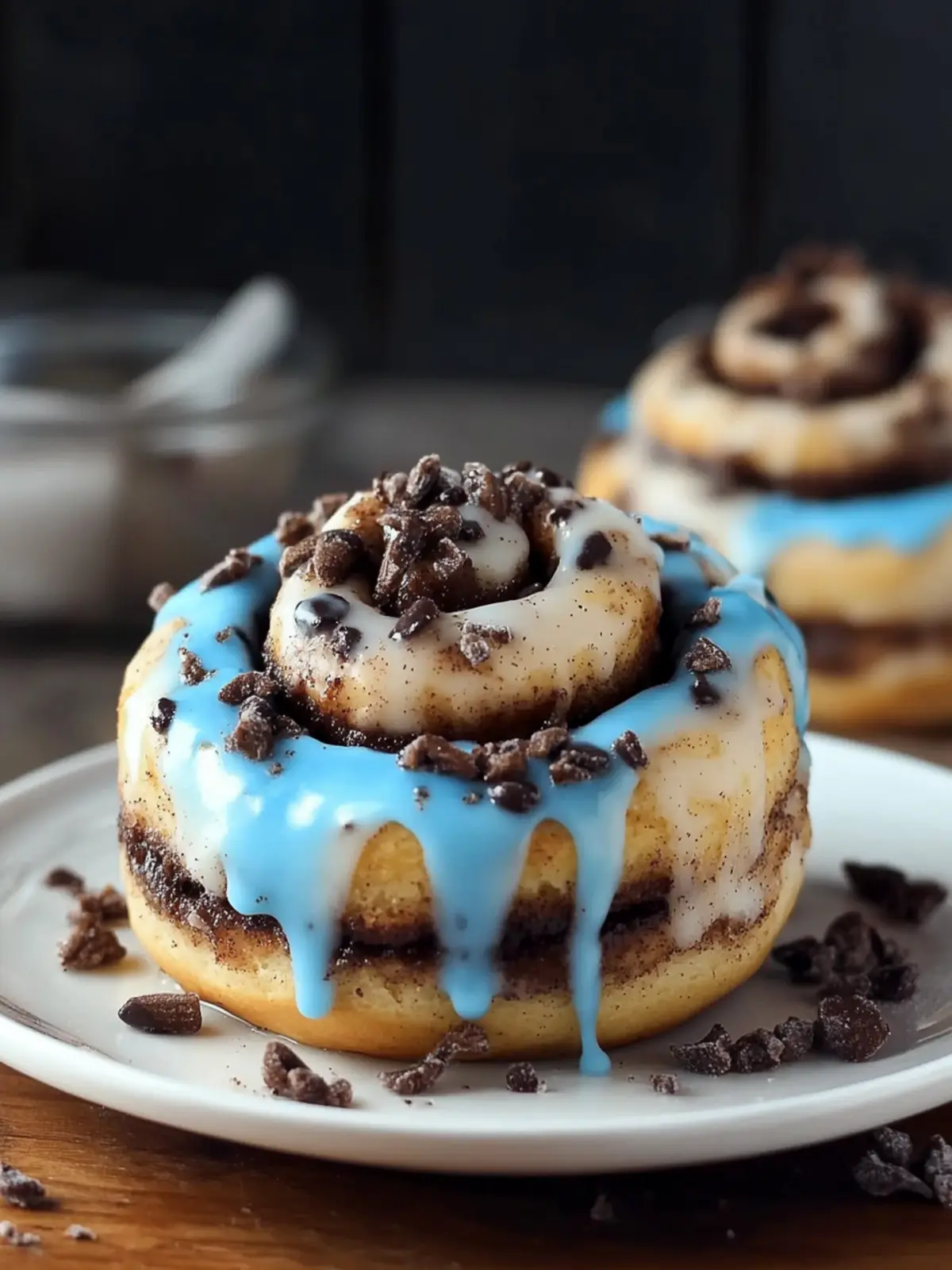 Cookie Monster Cinnamon Rolls: Colorful Treats That Wow! 2 Cookie Monster Cinnamon Rolls