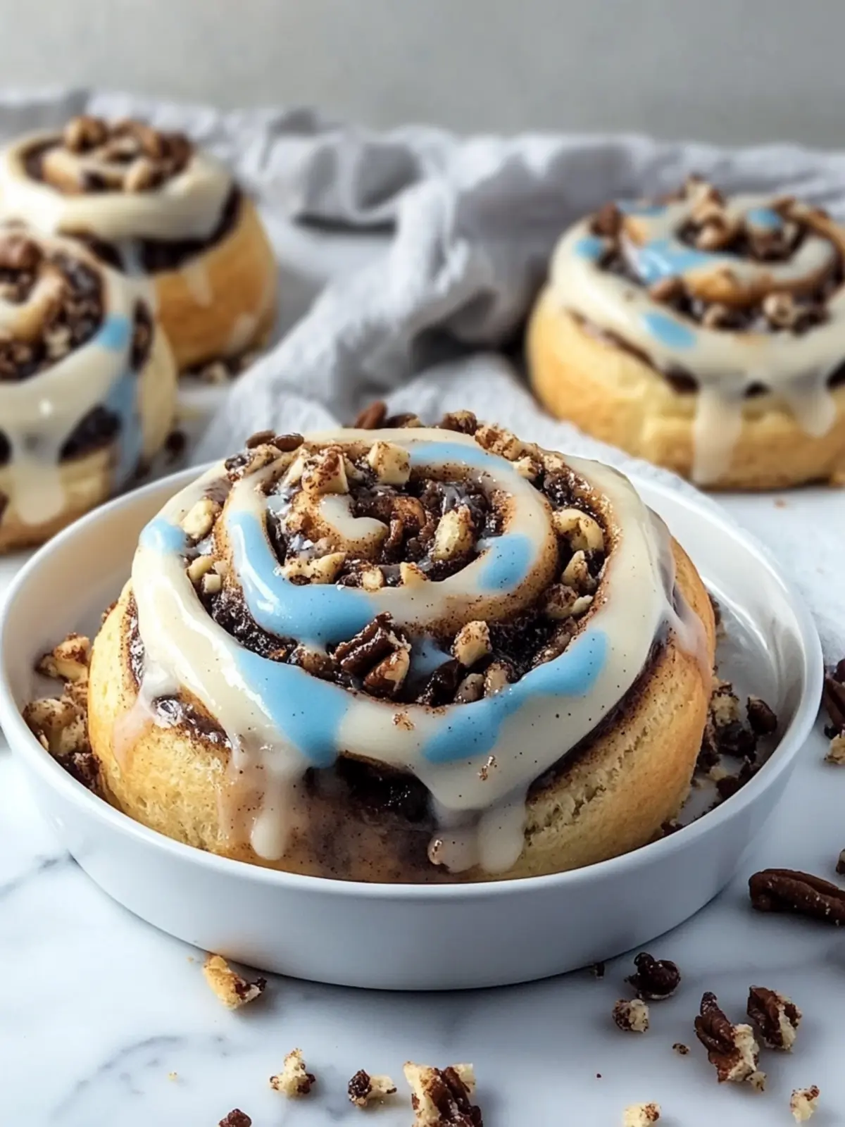 Cookie Monster Cinnamon Rolls: Colorful Treats That Wow! 4 Cookie Monster Cinnamon Rolls