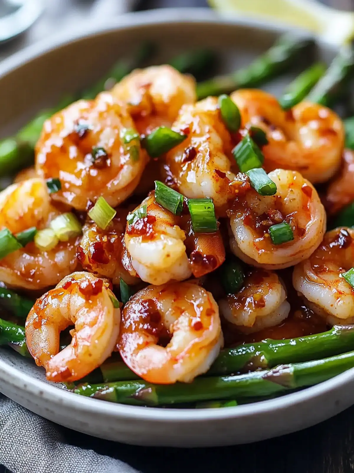 Savory Sweet Chili Shrimp with Asparagus in 20 Minutes! 4 Sweet Chili Shrimp with Asparagus