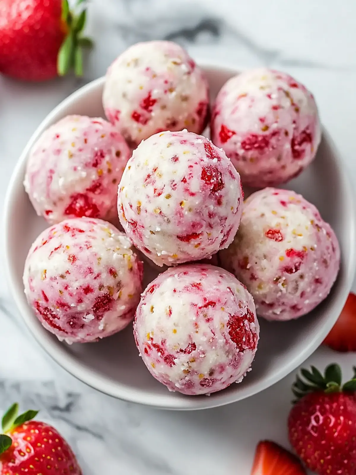 Strawberry Cheesecake Protein Balls for Guilt-Free Indulgence 2 Strawberry Cheesecake Protein Balls