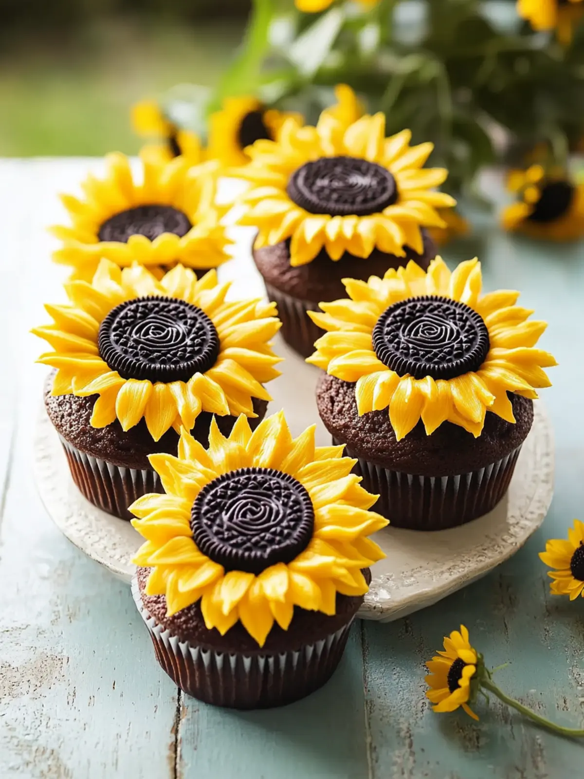 Oreo Sunflower Cupcakes: A Fun Twist on Classic Treats 2 Oreo Sunflower Cupcakes