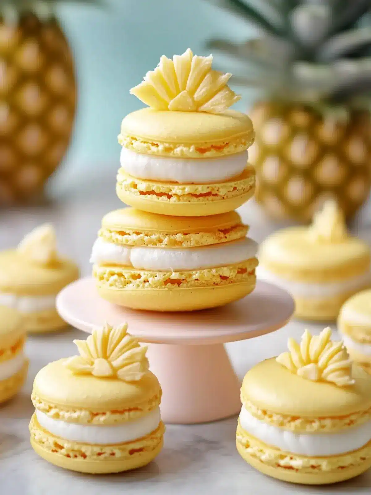 Pina Colada Macarons