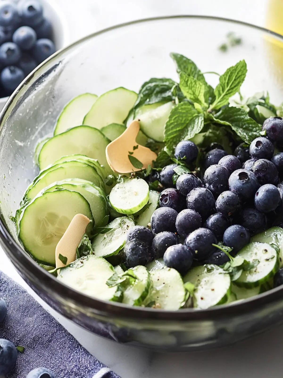 Crisp Cucumber Blueberry Salad for Summer Bliss 3 Cucumber Blueberry Salad
