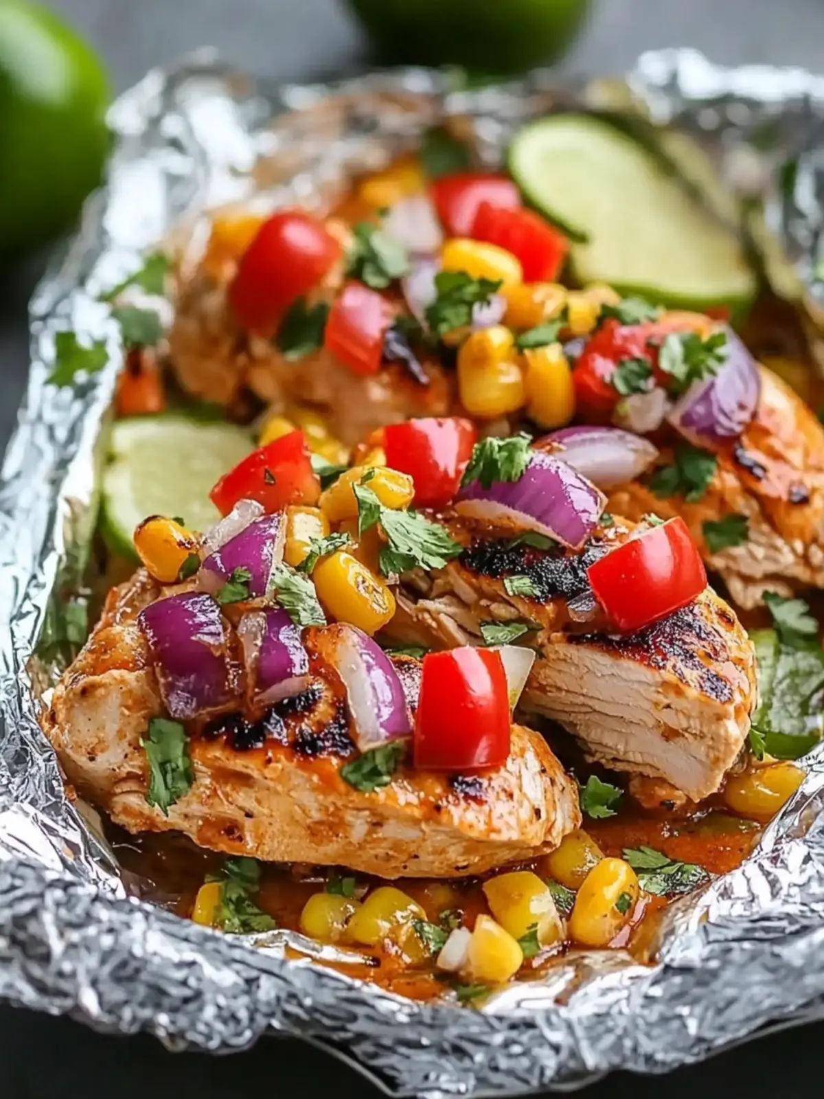 Santa Fe Chicken Foil Packets