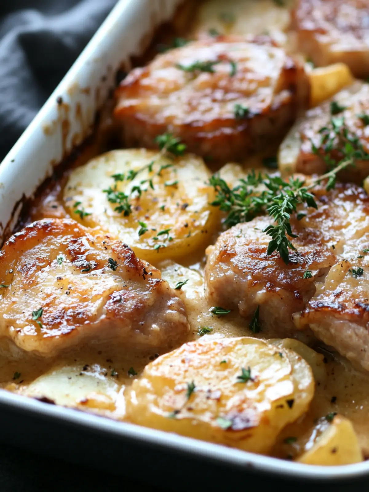 Savory Smothered Pork Chop Scalloped Potato Casserole Delight 2 Smothered Pork Chop Scalloped Potato Casserole