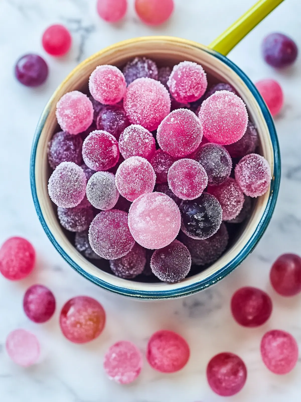 Sweet Frozen Grapes with Jello Powder for Guilt-Free Snacking 5 Sweet Frozen Grapes with Jello Powder