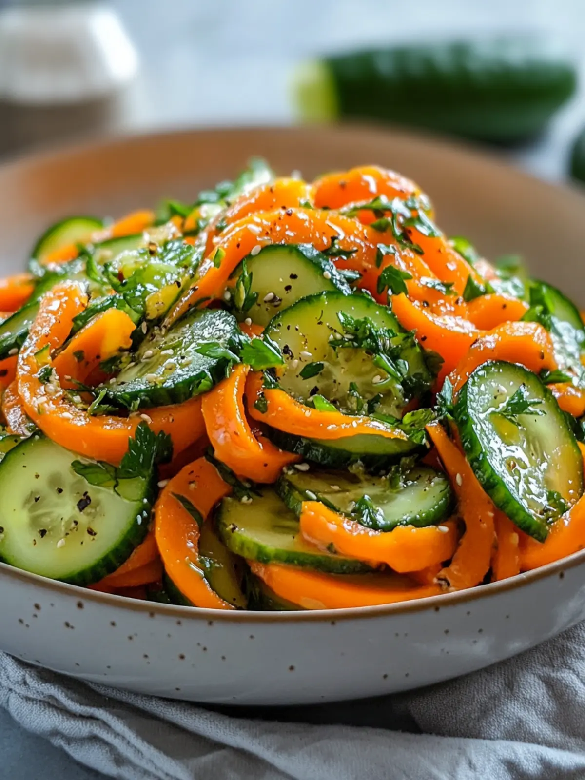 Spicy Cucumber Carrot Salad for a Refreshing Summer Twist 2 Cucumber Carrot Salad