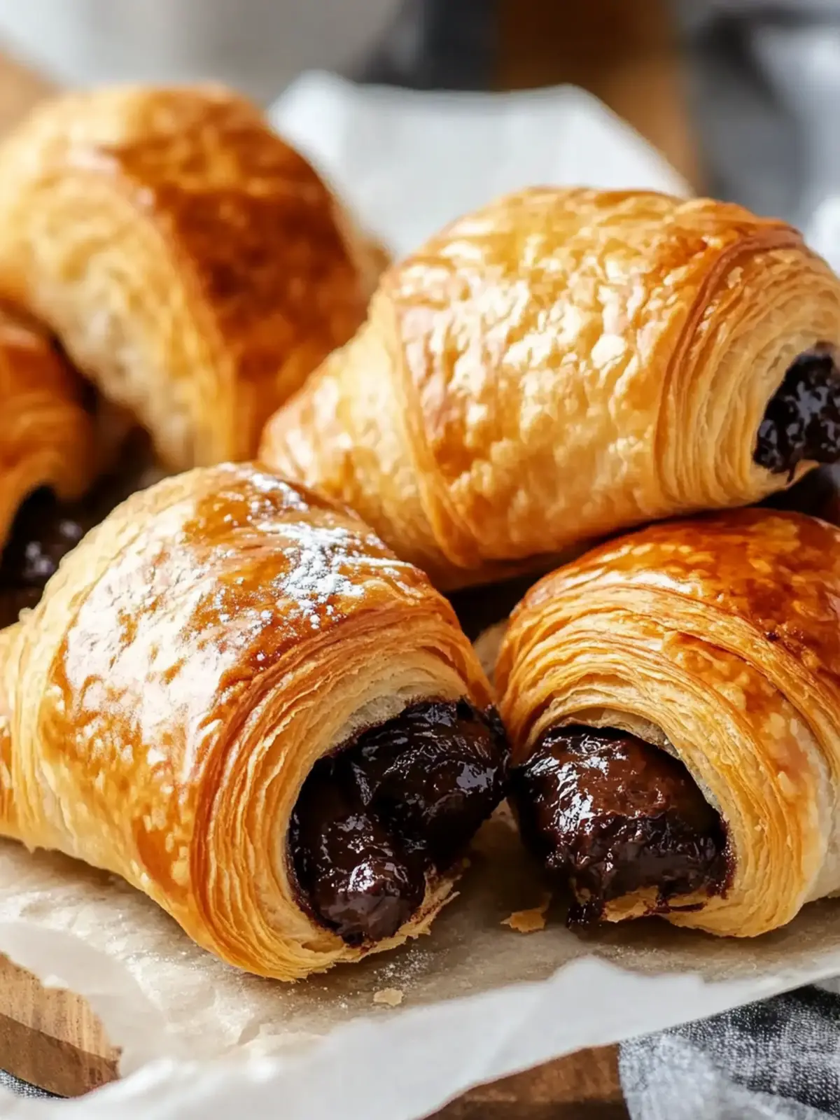 Decadent Puff Pastry Chocolate Croissants in Under 30 Minutes 4 Puff Pastry Chocolate Croissants