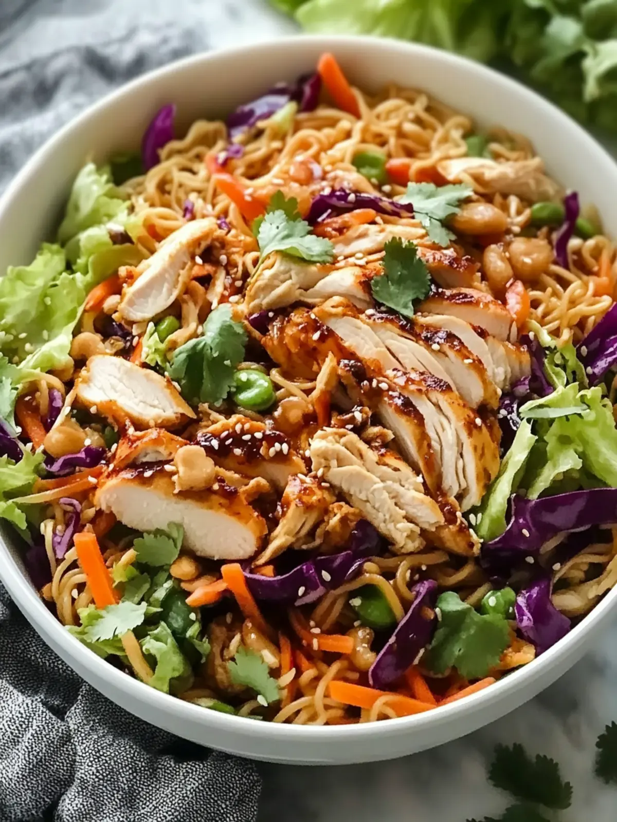 Ultimate Asian Ramen Noodles Chicken Salad: Deliciously Crunchy