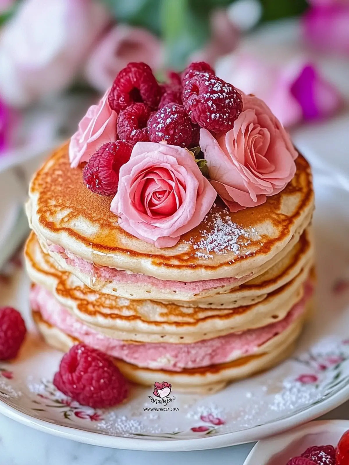 Rose Water Pancakes: Fluffy Floral Delights for Brunch Bliss 3 Rose Water Pancakes