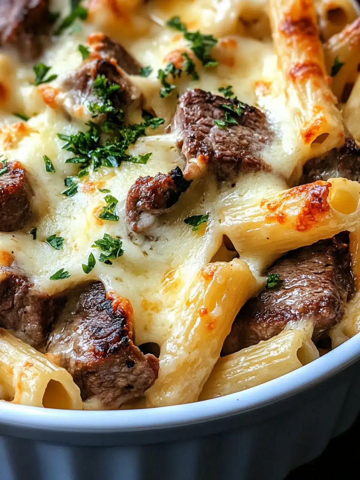 Creamy Steak & Truffle Gouda Pasta Bake for Ultimate Comfort 4 Steak & Truffle Gouda Pasta Bake