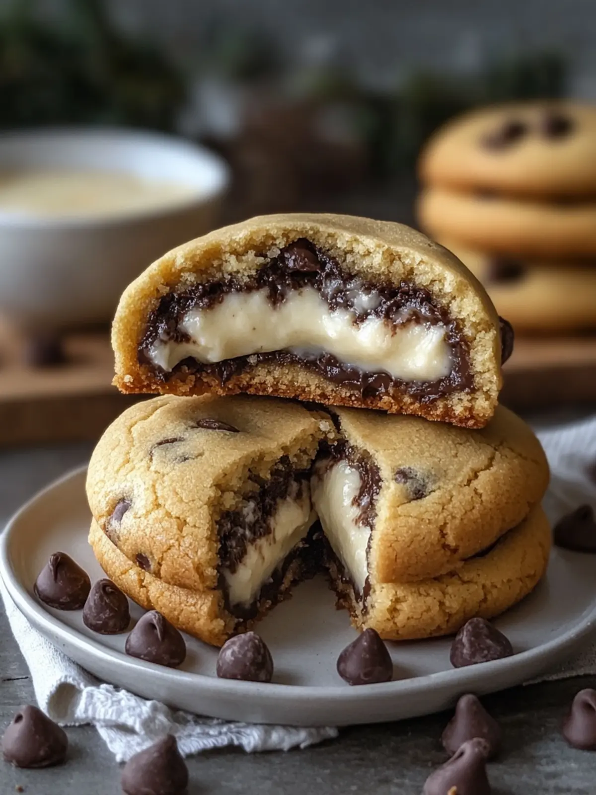Cheesecake Stuffed Chocolate Chip Cookies for the Ultimate Treat 5 Cheesecake Stuffed Chocolate Chip Cookies
