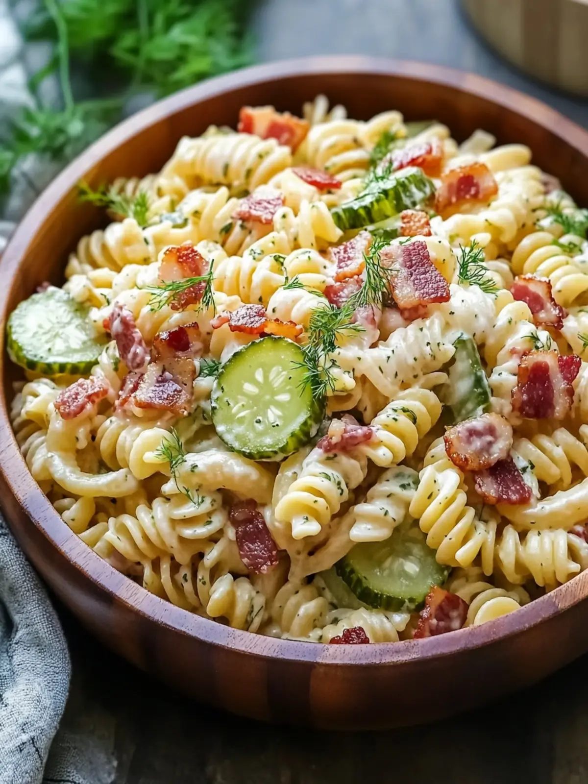 Dill Pickle Bacon Pasta Salad: A Fun Twist on Comfort Food 3 Dill Pickle Bacon Pasta Salad