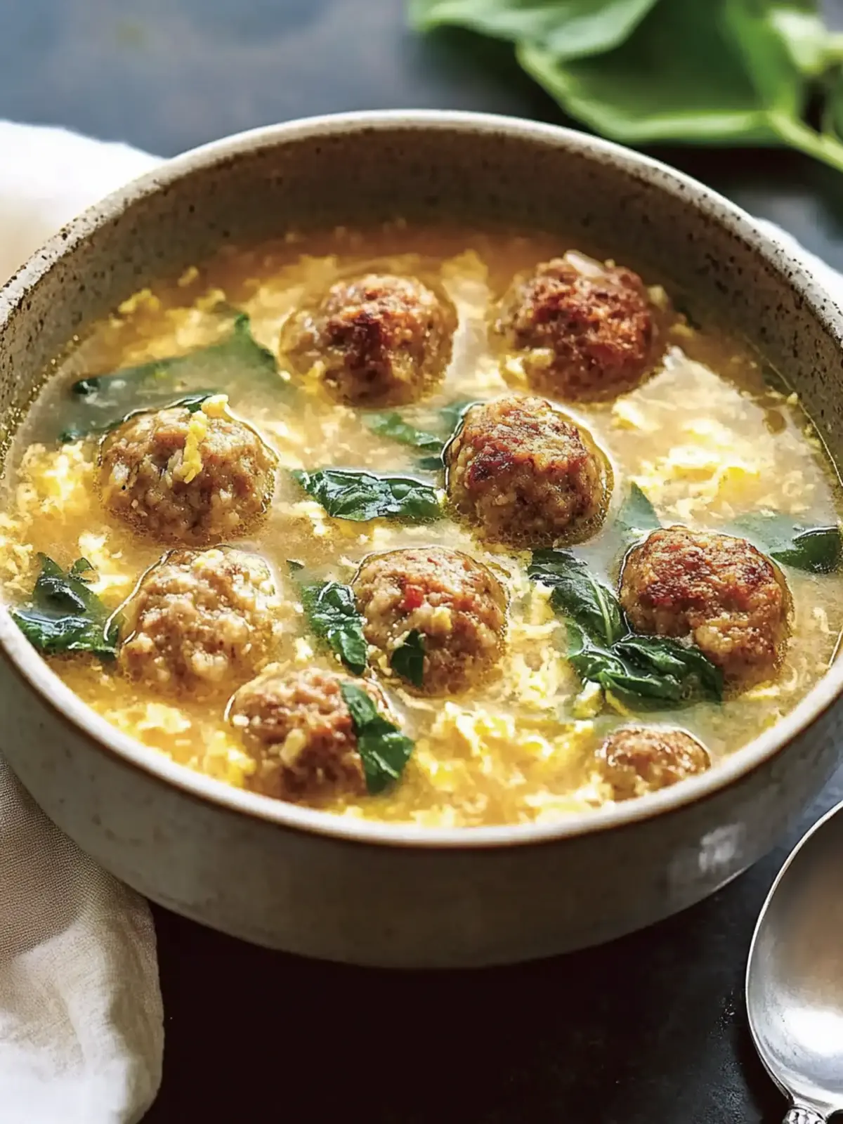 Italian Egg Drop Soup with Meatballs for Ultimate Comfort 3 Italian Egg Drop Soup With Meatballs