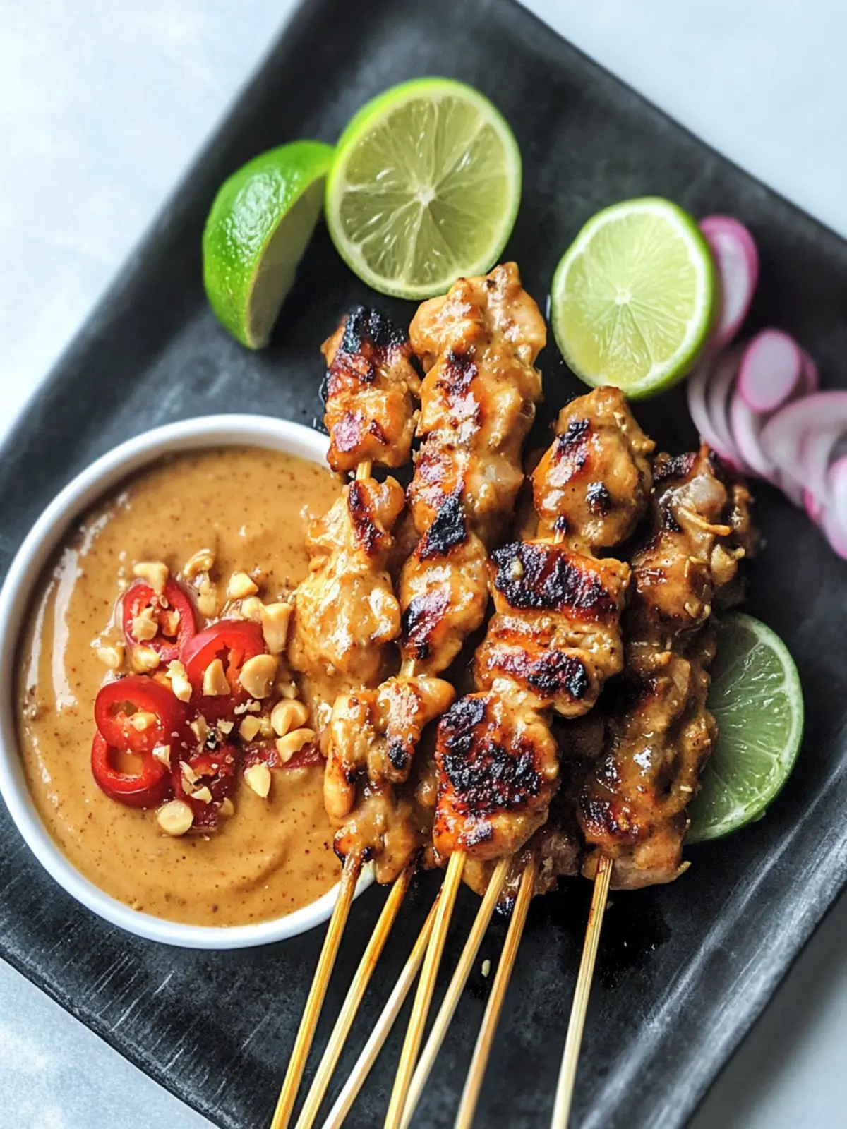Savor Homemade Indonesian Chicken Satay with Spicy Peanut Sauce 4 Indonesian Chicken Satay with Spicy Peanut Sauce