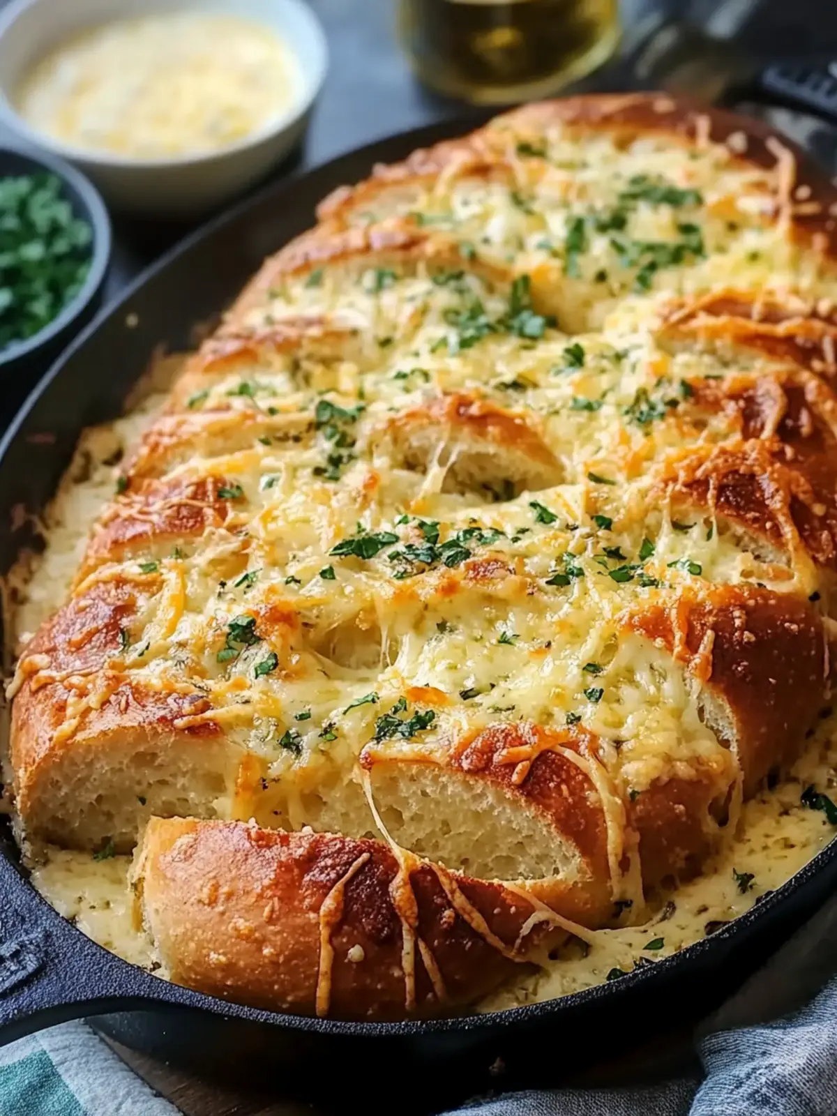 Irresistible Cheesy Skillet Garlic Bread You’ll Crave 3 Cheesy Skillet Garlic Bread