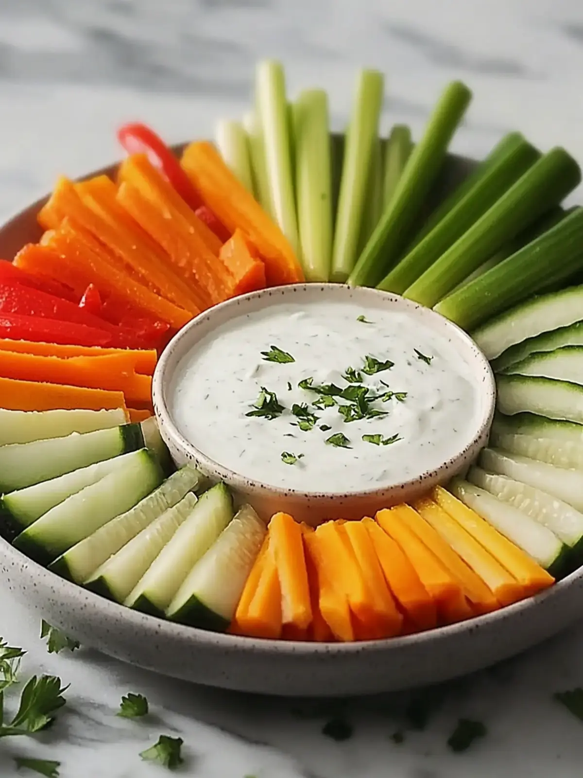 Keto Veggie Sticks with Ranch Dip for Guilt-Free Snacking 5 Keto Veggie Sticks with Ranch Dip