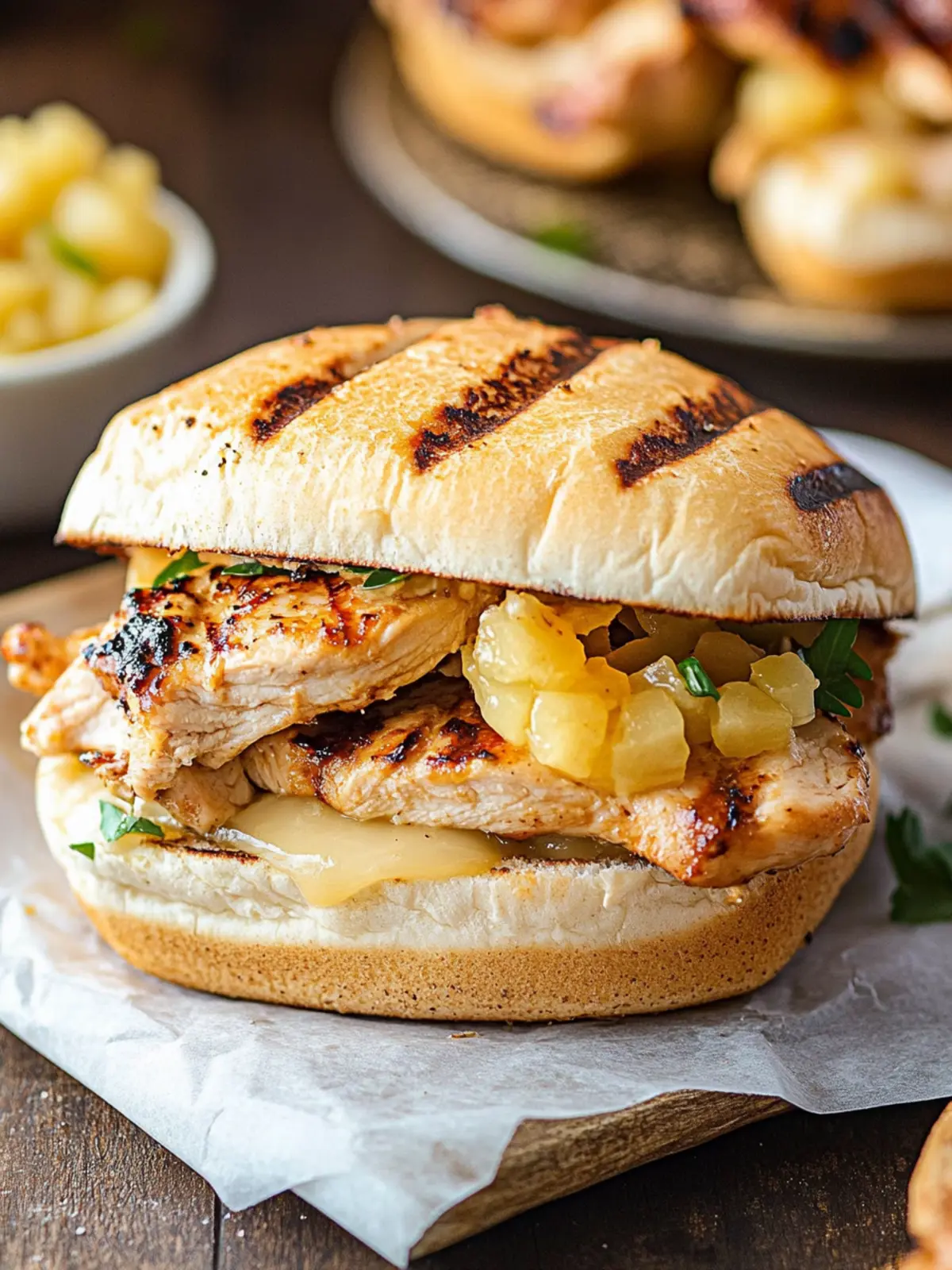 Grilled Hawaiian Chicken Sandwiches