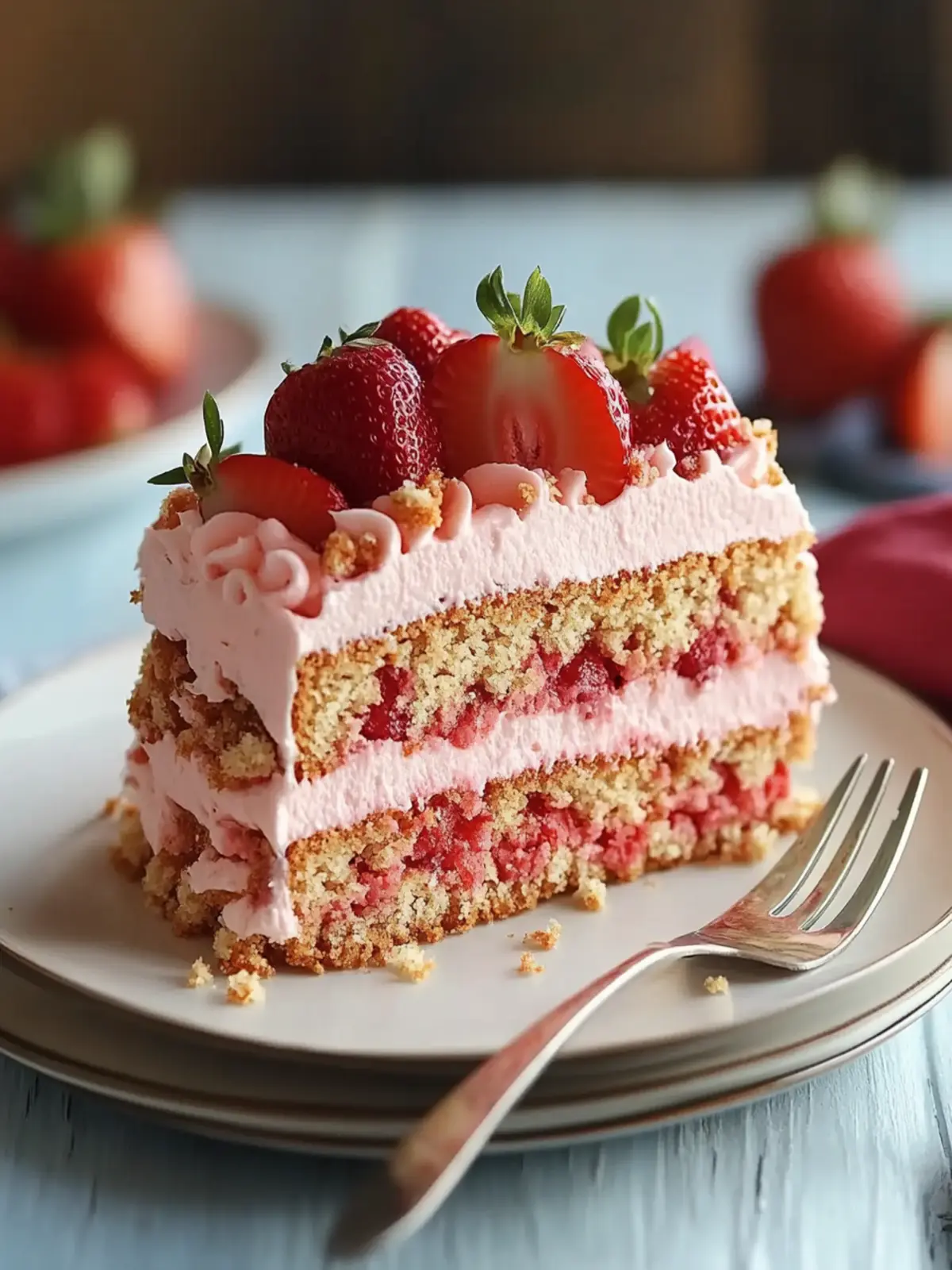 Irresistible Strawberry Crunch Cake with Golden Oreo Magic 3 Strawberry Crunch Cake