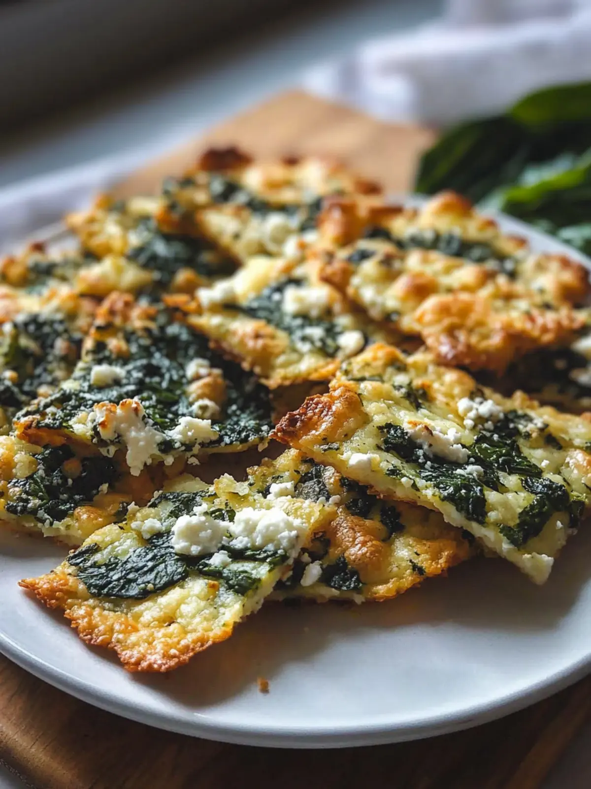 Crunchy Spinach and Feta Cheese Crisps for Guilt-Free Snacking 4 Spinach and Feta Cheese Crisps
