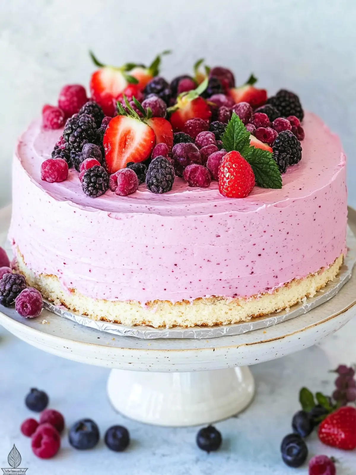 Delicious Berry Mousse Genoise Layer Cake for Celebrations 3 Berry Mousse Genoise Layer Cake