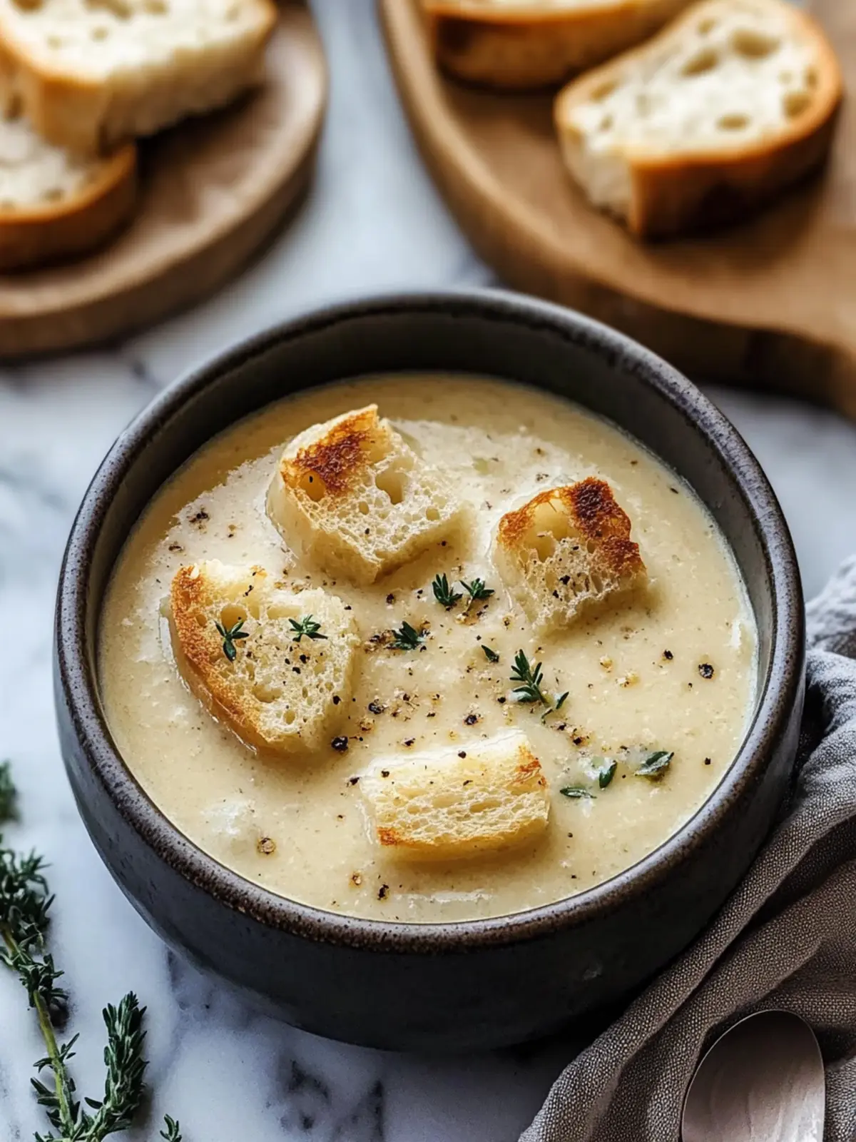 Creamy Garlic Bread Soup: Comfort in a Bowl for Everyone 5 Creamy Garlic Bread Soup
