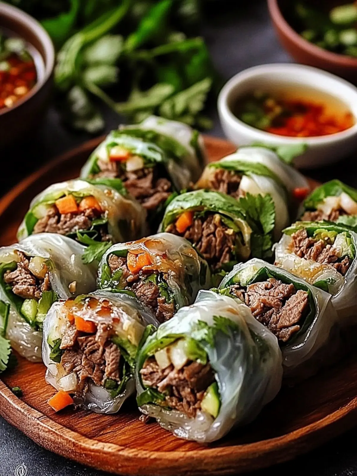 Thai Basil Beef Rolls: A Flavorful Twist on Fresh Spring Rolls 2 Thai Basil Beef Rolls