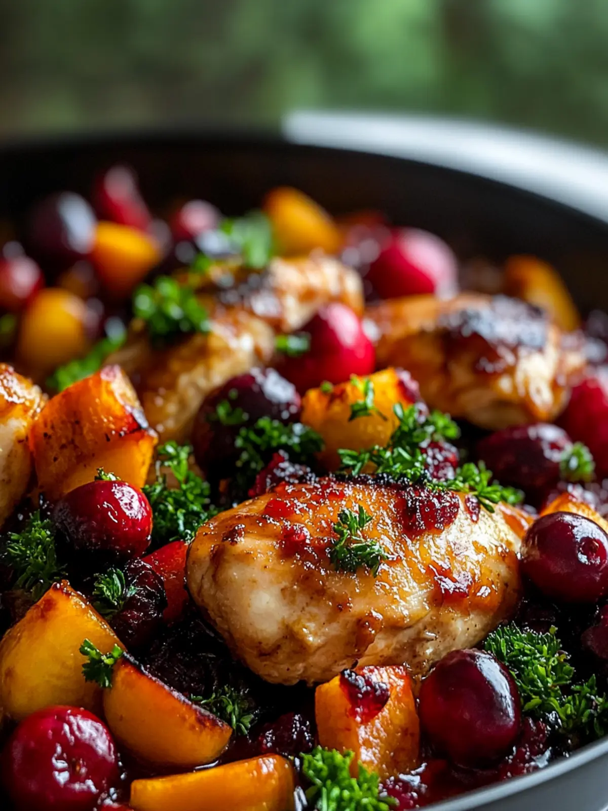 One Pan Honey Cranberry Chicken & Veggies for Effortless Dinner 2 One Pan Honey Cranberry Chicken & Veggies
