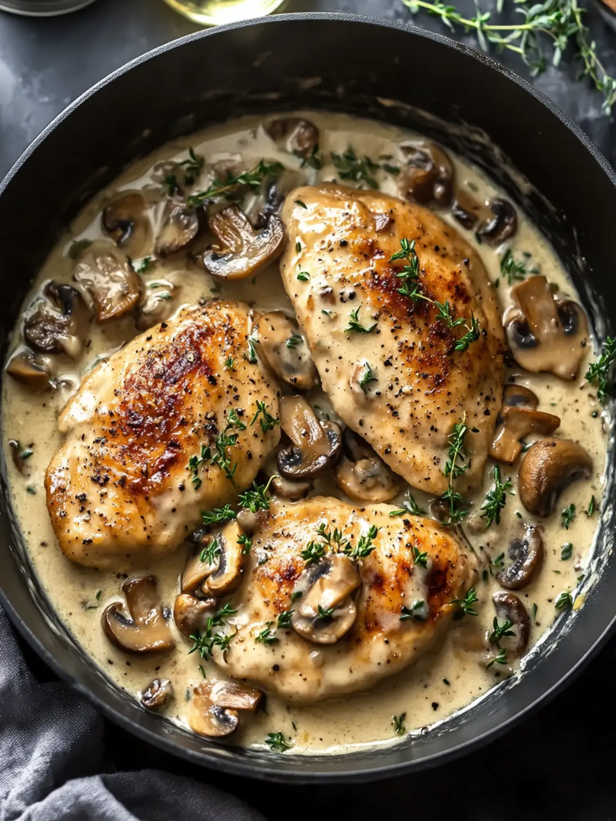 Creamy White Wine Mushroom Chicken for a Cozy Dinner Night 2 Creamy White Wine Mushroom Chicken