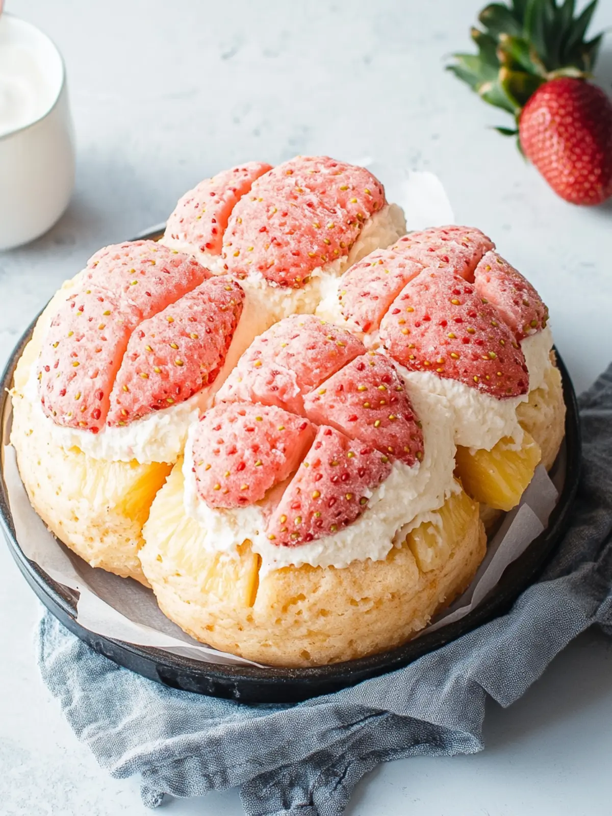 Irresistible Strawberry and Cream Cheese Pineapple Buns Recipe 3 Strawberry and Cream Cheese Pineapple bun