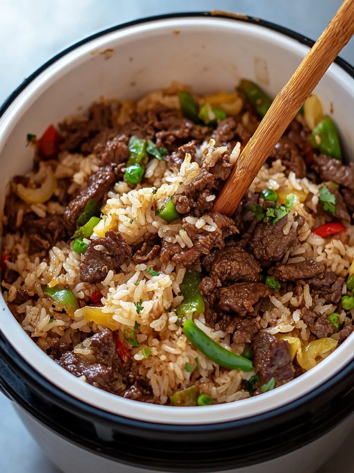 Savory Rice Cooker Beef Pepper Rice for Effortless Dinners 5 Rice Cooker Beef Pepper Rice