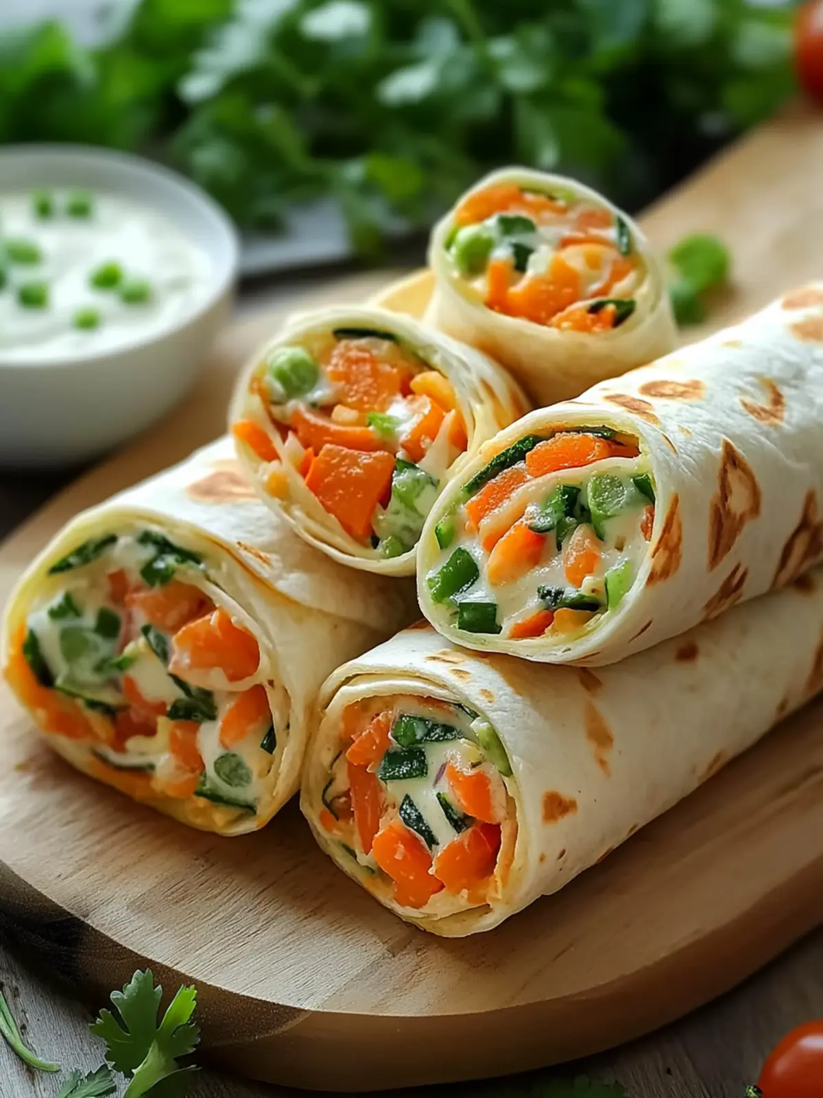 Savory Vegetable Tortilla Roll Ups for Easy No-Cook Snacking 4 Vegetable Tortilla Roll Ups