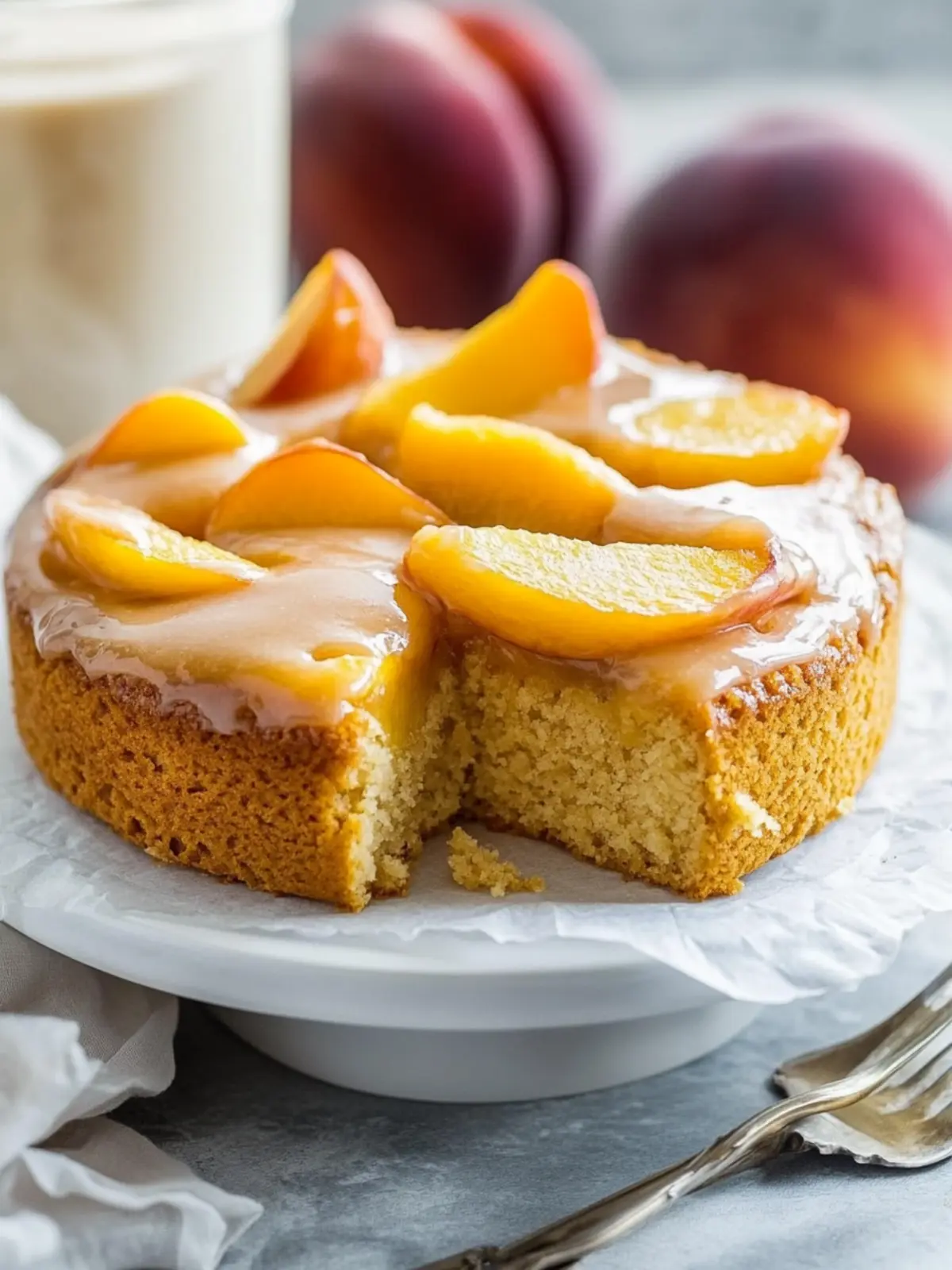 Irresistible Brown Sugar Peach Cake for Cozy Evenings 4 Brown Sugar Peach Cake