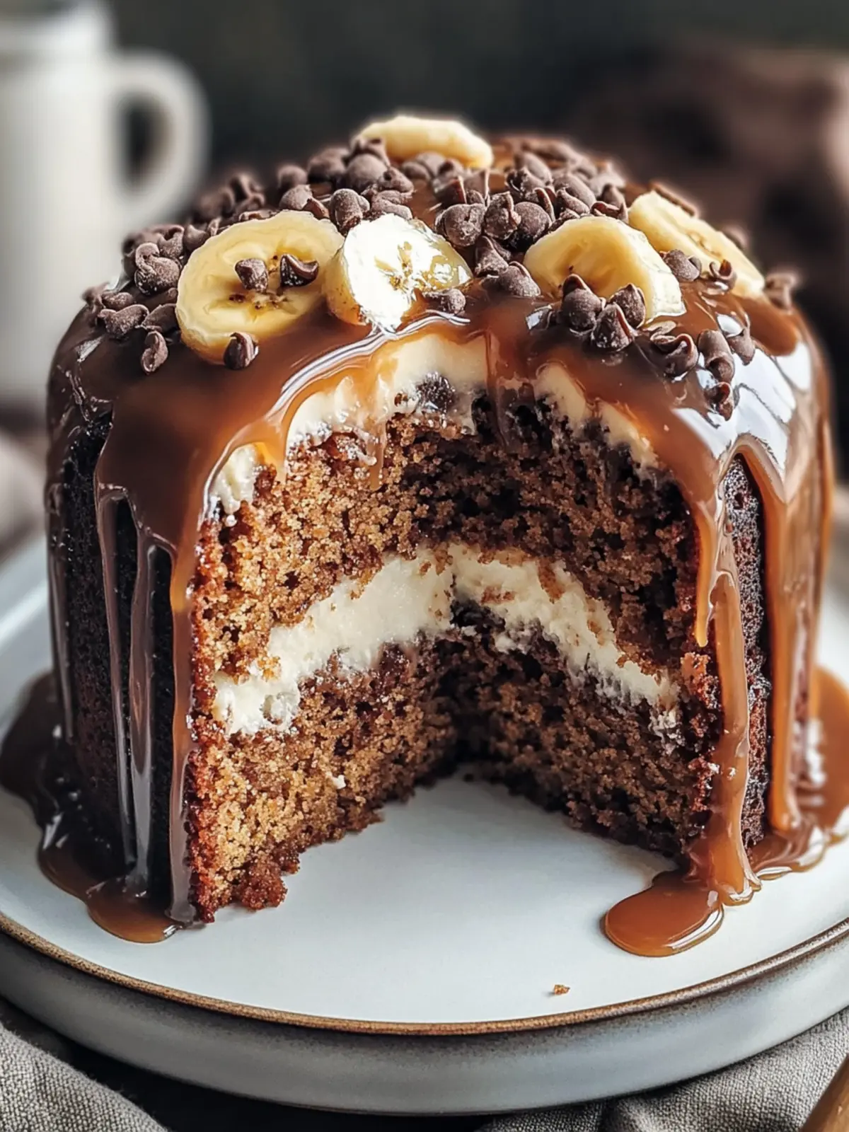 Decadent Salted Caramel Chocolate Banana Cake to Swoon Over 2 Salted Caramel Chocolate Banana Cake